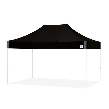 E-Z Up TAA Compliant Eclipse Shelter, 10' W x 15' L, White Steel Frame, Black Vented Top EC3STL15KFWHTVMCBK